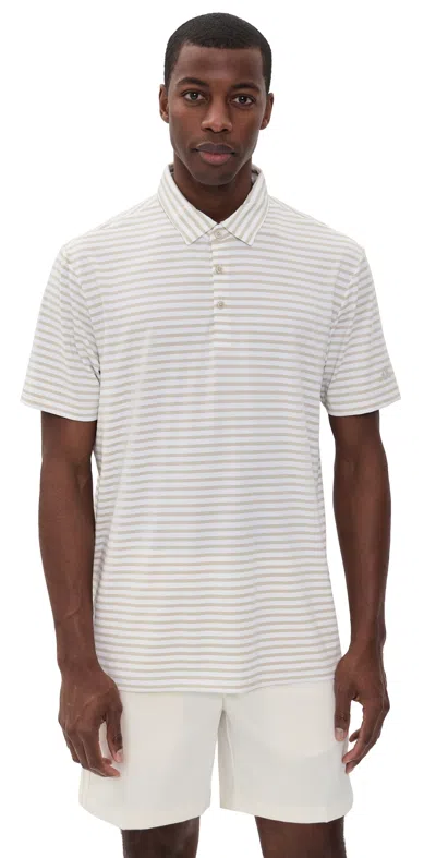 Adidas Golf Ultimate365 Stripe Polo Shirt White/wonder Alumina
