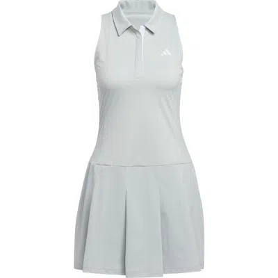 Adidas Golf Ultimate365 Tour Pleated Golf Dress In Wonder Silver
