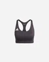 Adidas Ori Adizero Essentials Run Medium-support Bra In Black