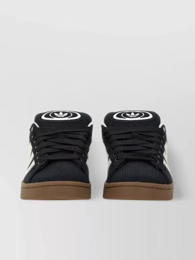 Adidas Originals 00s Campus Low-top Sneakers With Contrast Stripes In Black