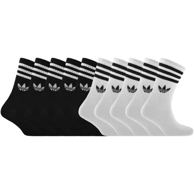 Adidas Originals 10 Pack Crew Socks In Multi