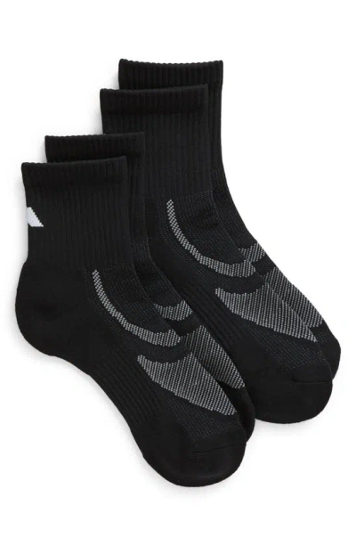 Adidas Originals 2-pack Superlite Ankle Socks In Black