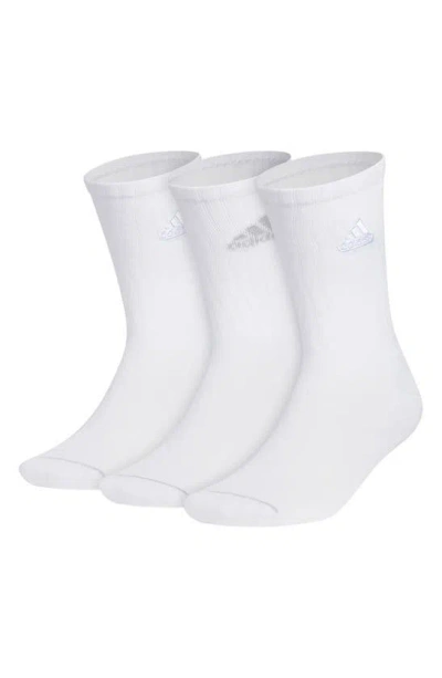 Adidas Originals 3-pack Aeroready Classic Cushioned Crew Socks In White