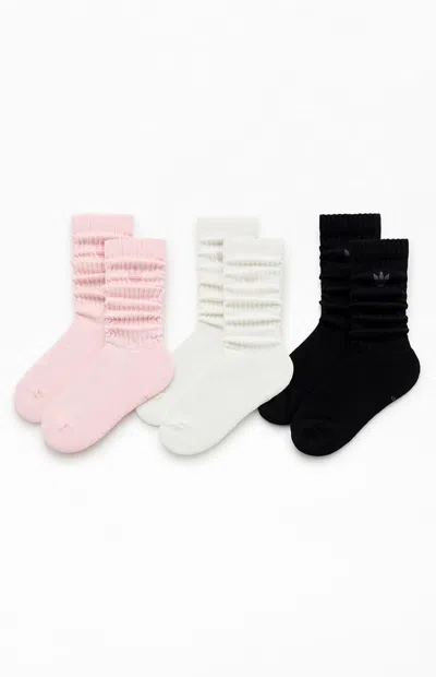 Adidas Originals 3 Pack Originals Slouchy Crew Socks In Multi