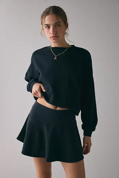 Adidas Originals 3-stripe Athletic Mini Skirt In Black, Women's At Urban Outfitters