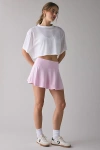 Adidas Originals 3-stripe Athletic Mini Skirt In Pink, Women's At Urban Outfitters