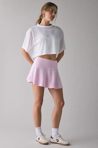 Adidas Originals 3-stripe Athletic Mini Skirt In Pink, Women's At Urban Outfitters