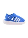 Adidas Originals 3-stripe Closed-toe Sandals In Blue