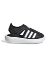 Adidas Originals 3-stripe Closed-toe Water Sandals In Black