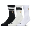 Adidas Originals Adidas Assorted 3-pack Originals Limited Performance Crew Socks In Black/off White/gold Metallic