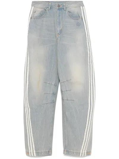 Adidas Originals 3-stripe Jeans In Blue