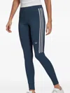 Adidas Originals 3-stripe Leggings In Blue