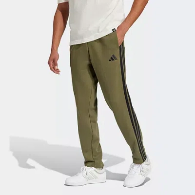 Adidas Originals 3 Stripe Mens Straight Mid Rise Fleece Sweatpant In Green
