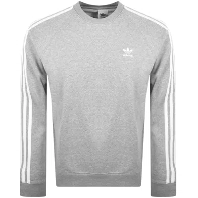 Adidas Originals 3 Stripe Sweatshirt Grey