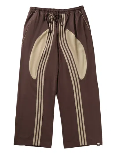 Adidas Originals 3-stripe Track Pants In Brown