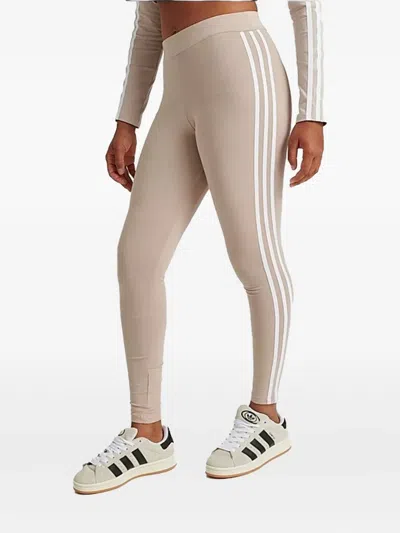 Adidas Originals 3-stripes "beige" Leggings In Neutrals