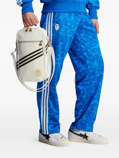 Adidas Originals 3-stripes Camouflage Trousers In Blue