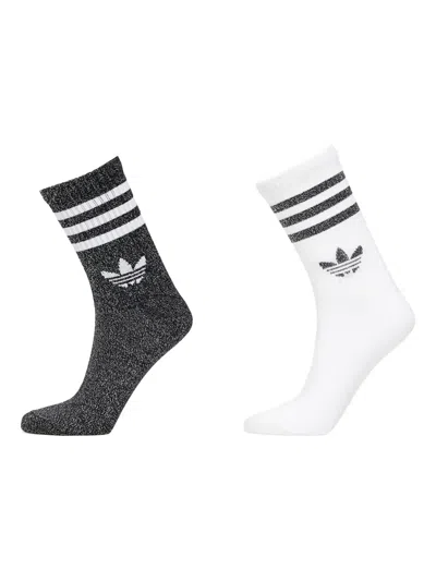 Adidas Originals 3-stripes Crew Socks (pack Of Two) In Multi