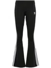 Adidas Originals Adicolor Three Stripe Flared Leggings In Black In Black