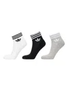 Adidas Originals 3-stripes Logo Socks (set Of Three) In Multi