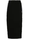 Adidas Originals Ribbed Striped Midi Straight Skirt In Multi