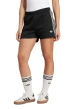 Adidas Originals 3 Stripes Shorts In Black