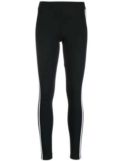 Adidas Originals Trousers Stretch Waistband Side Stripes In Black