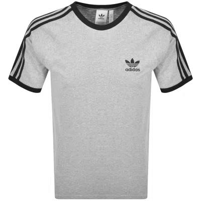 Adidas Originals 3 Stripes T Shirt Grey Heather In Gray