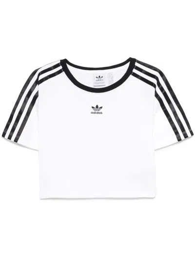 Adidas Originals Adidas Aeroready Train Essentials 3-stripes Tee In White And Black