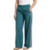 Adidas Originals 3 Stripes Wide Leg Pants In Blue