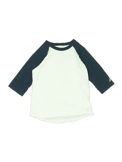 Pre-owned Adidas Originals Kids' 3/4 Sleeve T-shirt In White