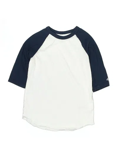 Pre-owned Adidas Originals Kids' 3/4 Sleeve T-shirt In White
