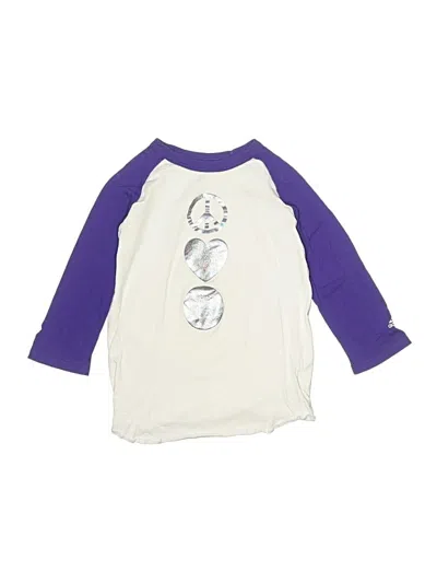 Pre-owned Adidas Originals Kids' 3/4 Sleeve T-shirt In Purple