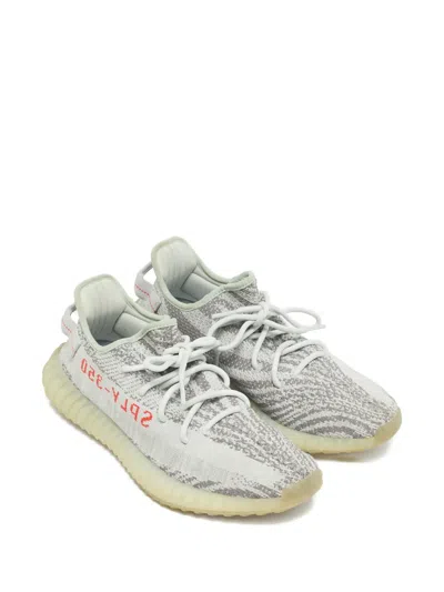 Pre-owned Adidas Originals 350 V2 Knit Fabric Sneakers In Gray