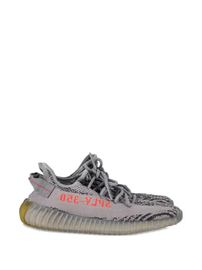Pre-owned Adidas Originals 350 V2 Knit Sneakers In Gray