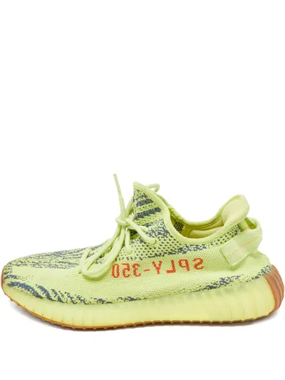 Pre-owned Adidas Originals 350 V2 Semi Frozen Lace-up Fastening Sneakers In Yellow