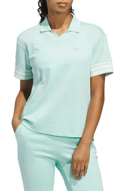 Adidas Originals 3-stripes Polo In Clear Mint