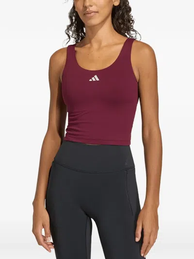 Adidas Originals 3-stripes Studio All Me Logo-print Tank Top In Red