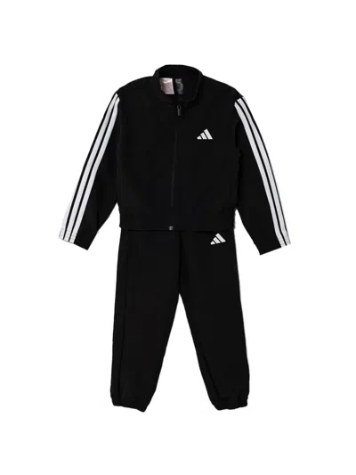 Adidas Originals Kids' 3-stripes Zip-up Tracksuit In Black