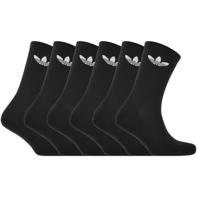 Adidas Originals 6 Pack Crew Socks Black