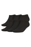 Adidas Originals 6-pack Cushioned Superlite No Show Socks In Black/ Night Grey
