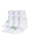 Adidas Originals Adidas 6-pack Superlite Quarter Performance Socks In White