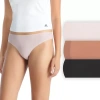 Adidas Originals Active Light Flex Thong Panty-3pk-4a0756 In Black