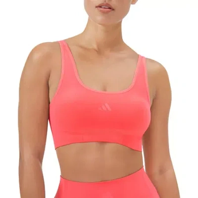 Adidas Originals Active Seamless Scoop Lounge Bra In Pink