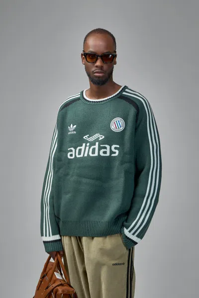 Adidas Originals Striped Long-sleeved Sweater In Multi