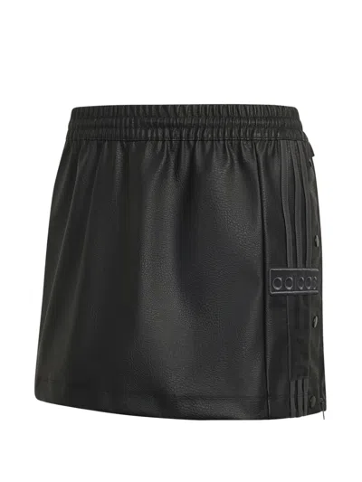 Adidas Originals Adibreak Logo-patch 3-stripes Mini Skirt In Black
