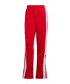 Adidas Originals Straight Trousers With Elastic Waistband And Side Stripes In Red