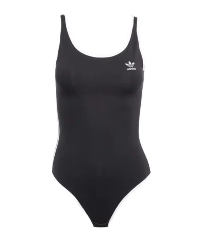 Adidas Originals Adicolor 3-stripes Bodysuit In Black