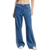 Adidas Originals Adicolor 3-stripes Denim Track Pants In Indigo Denim