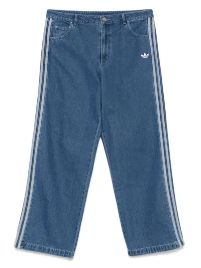 Adidas Originals Adicolor 3 Stripes Jeans In Blue